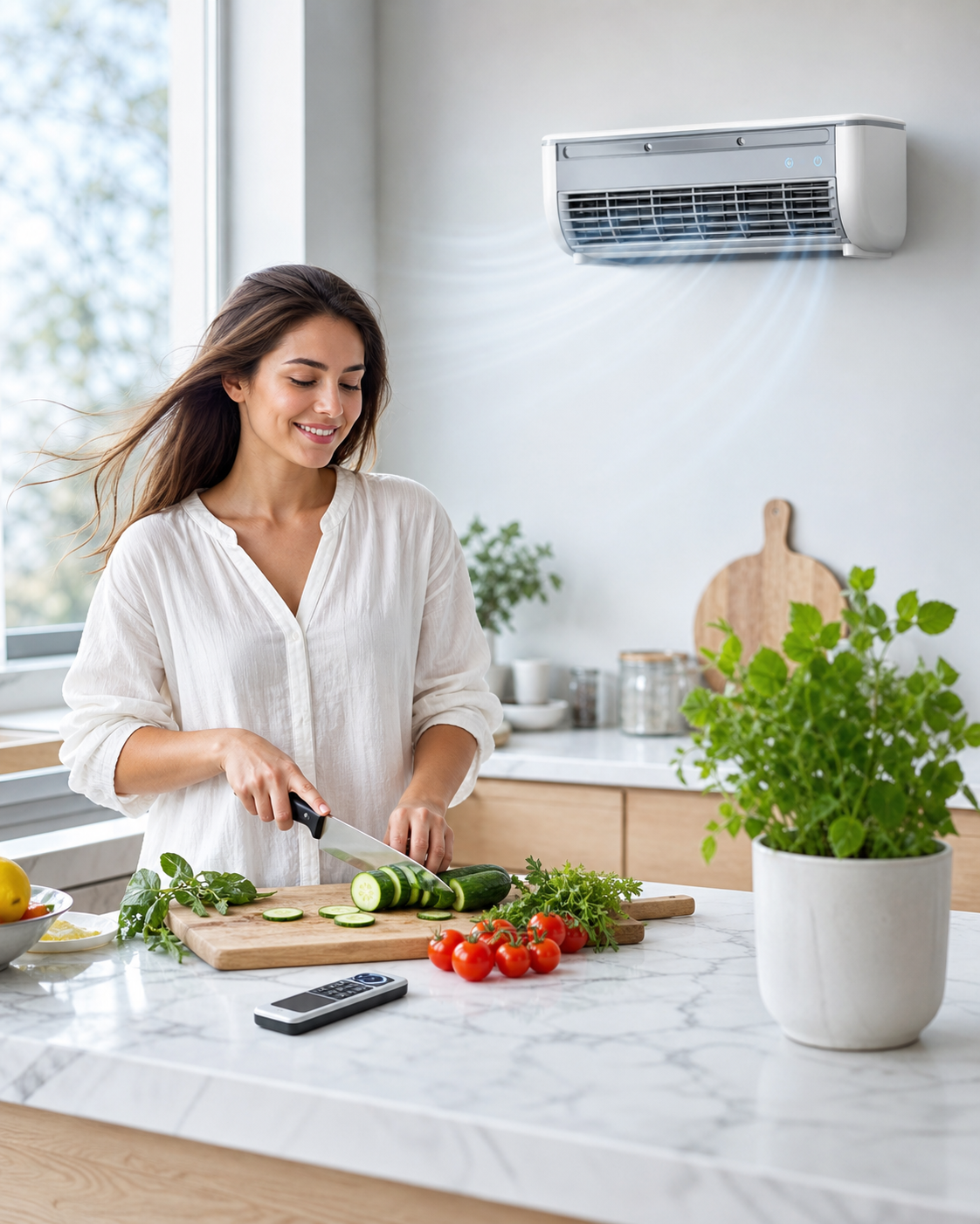 Climatiseur Mobile Rechargeable Sans Fil Esteveo — Mural & Posable, Télécommande 3 Vitesses